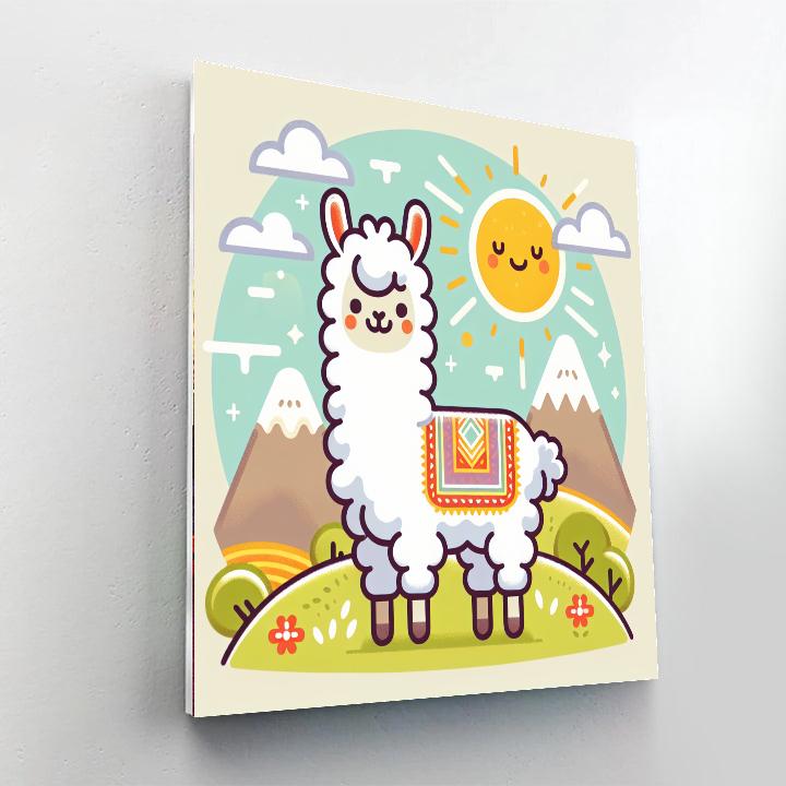 Fun Llama Painting By Numbers Kit