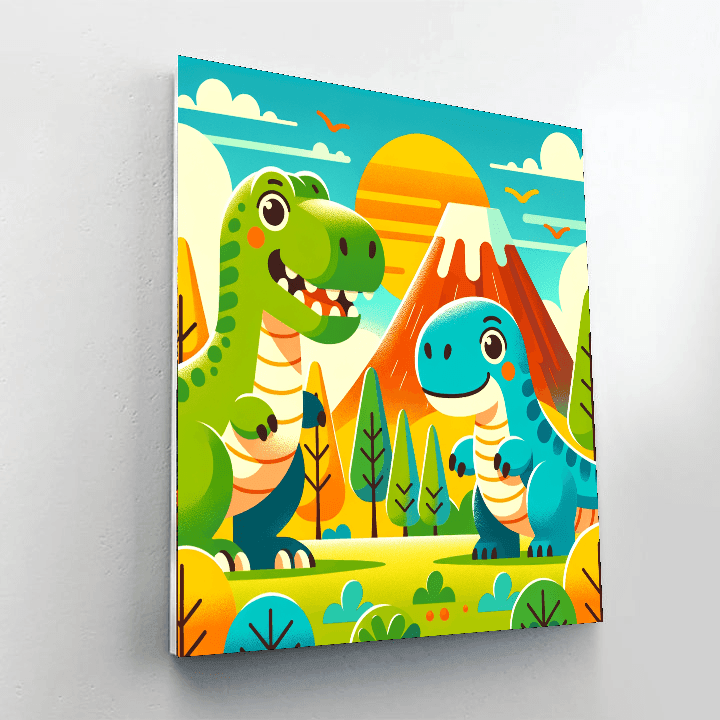 Exciting Dinosaur Discovery Numbered Painting Kits
