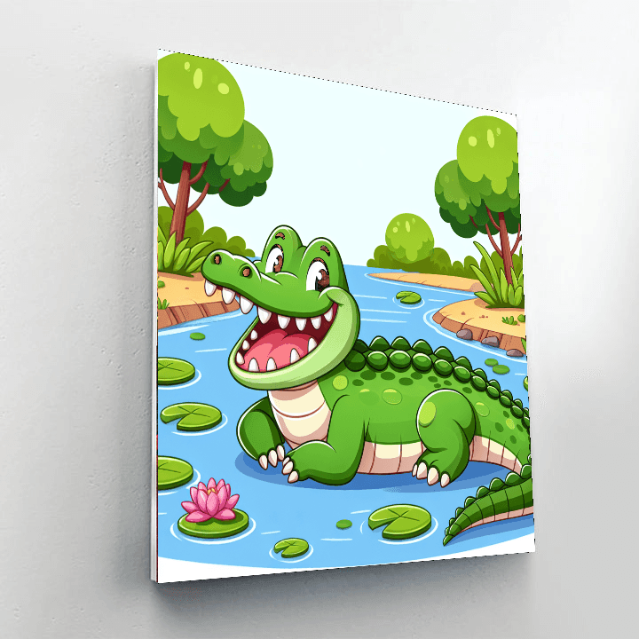 Gigantic Crocodile Number Painting
