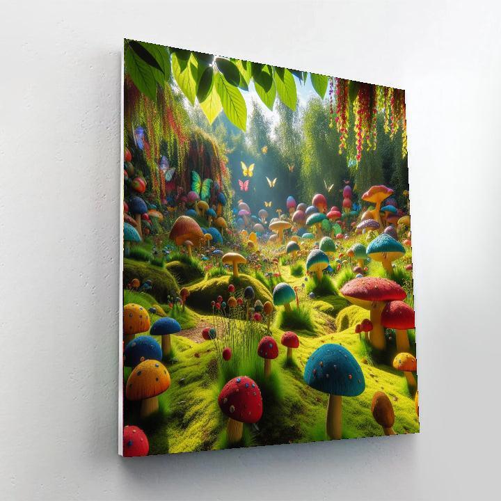 Fantasy Mushroom Meadow Painting By Numbers Kit