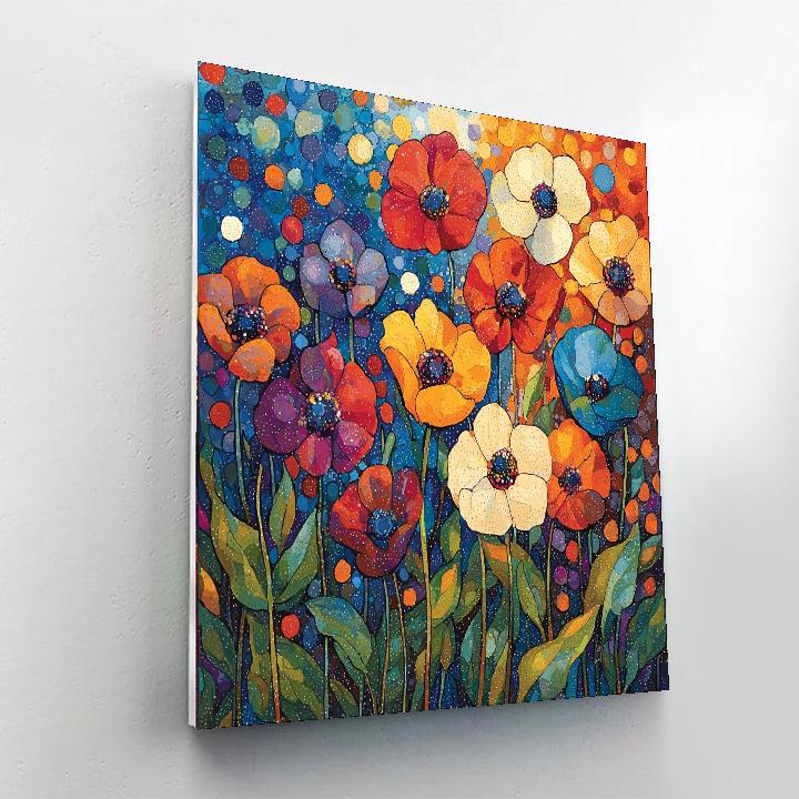 Georges Seurat Inspired Flowing Flora  Numbered Painting Kits