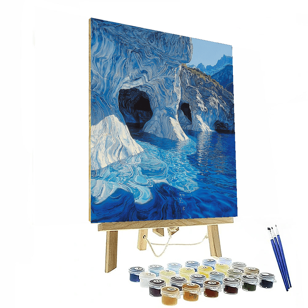 Marble Caves, Chile Painting Number Kit