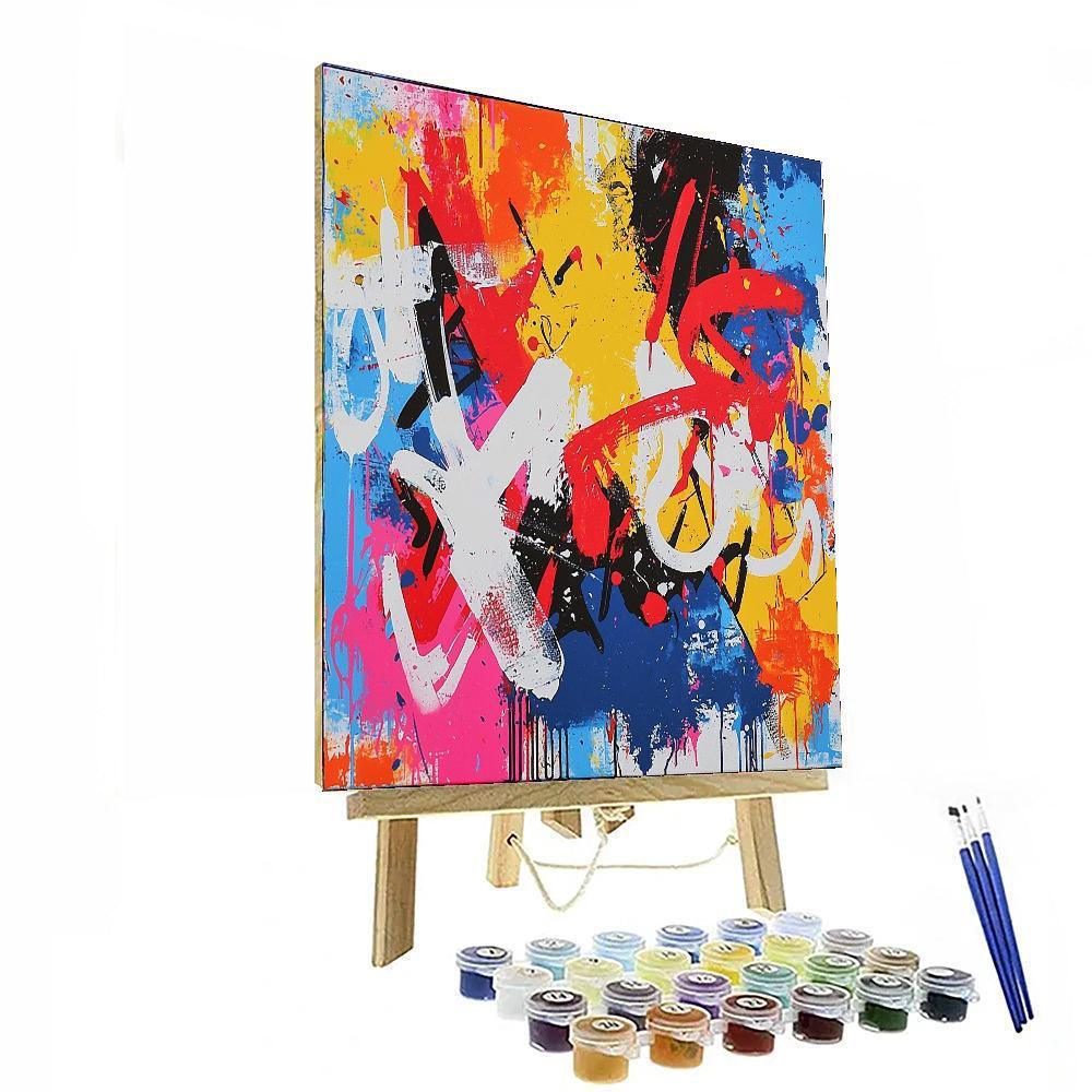 Andy Warhol Inspired Warhol's Urban Graffiti Pop  Numbered Painting Kits