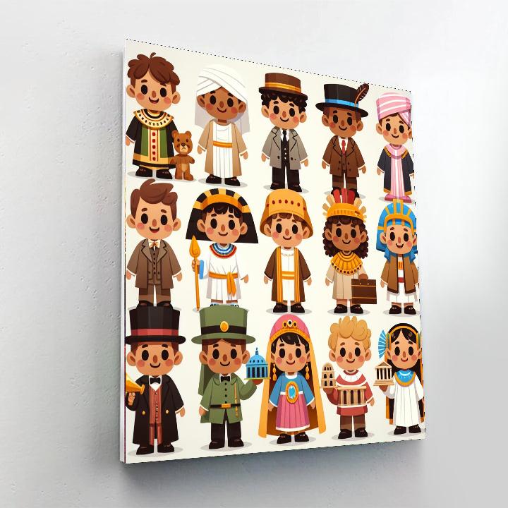 Historical Time Travel Numbered Painting Kits