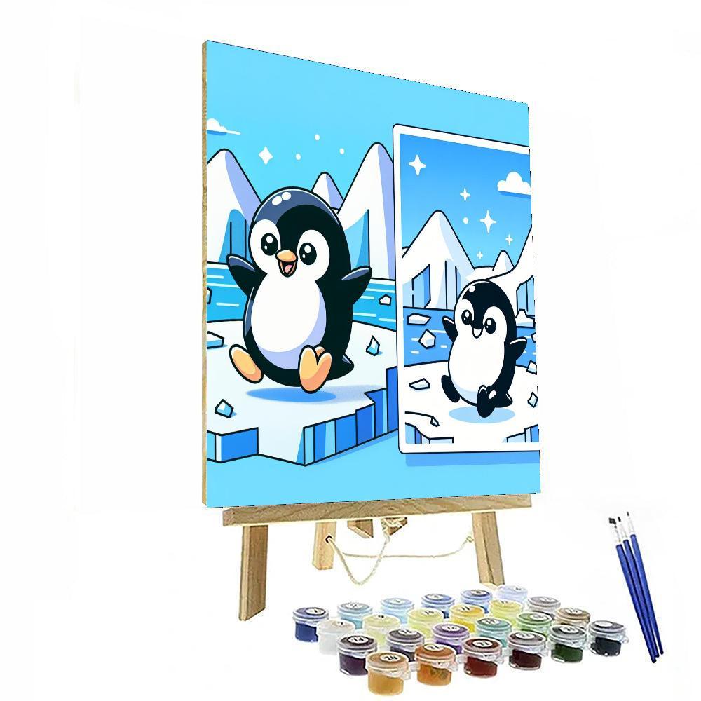 Penguin's Icy Expedition Paint By Color