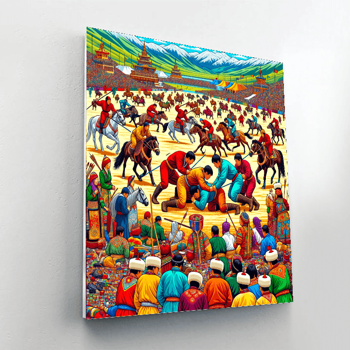 Naadam Festival - Ulaanbaatar, Mongolia DIY Paint By Numbers