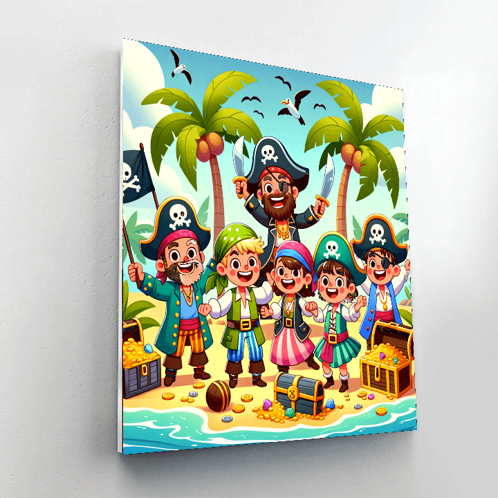 Pirate's Treasure Hunt DIY Paint By Numbers