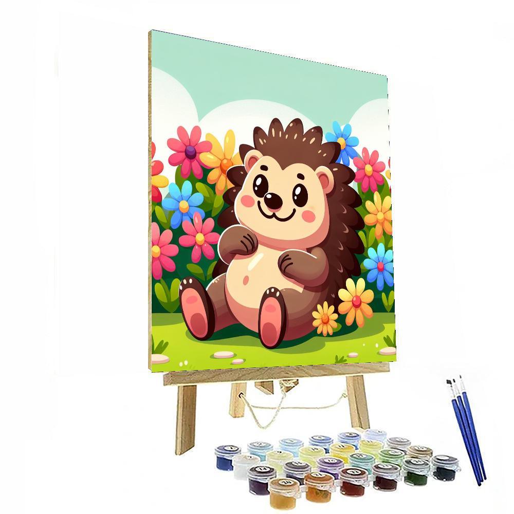 Cheery Hedgehog Painting Number Kit
