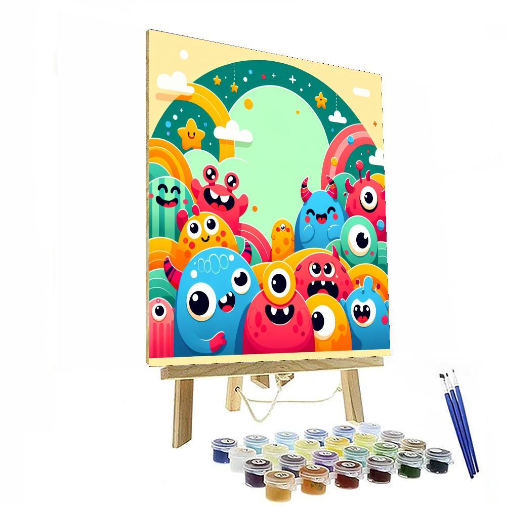 Exciting Monster Mash Painting Number Kit
