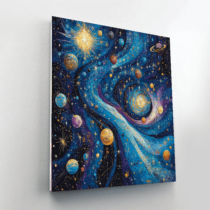 Dali Inspired Celestial Exploration  Paint By Number