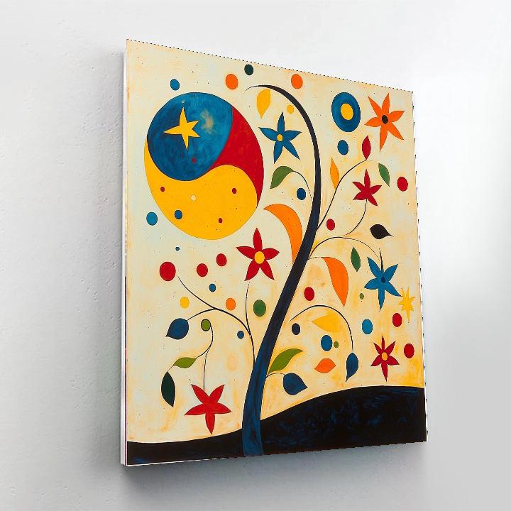 Joan Miró Inspired Vivid Reveries  Number Painting