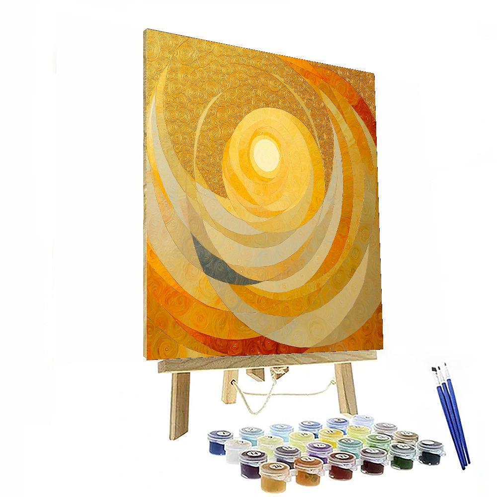 Gustav Klimt Inspired Golden Dawn  Paint By Color