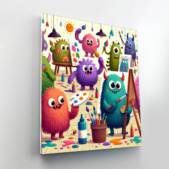 Artistic Monster Mayhem Paint By Numbers
