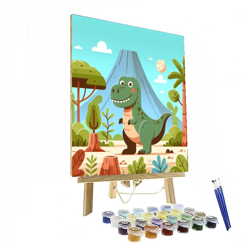 Friendly T-rex Adventure Numbered Painting Kits