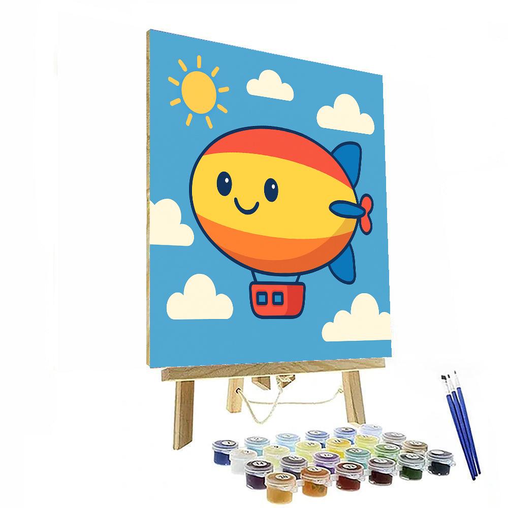 Brilliant Blimp Paint By Numbers Art