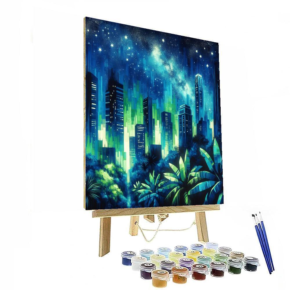 Starry Urban Jungle Painting By Numbers Kit