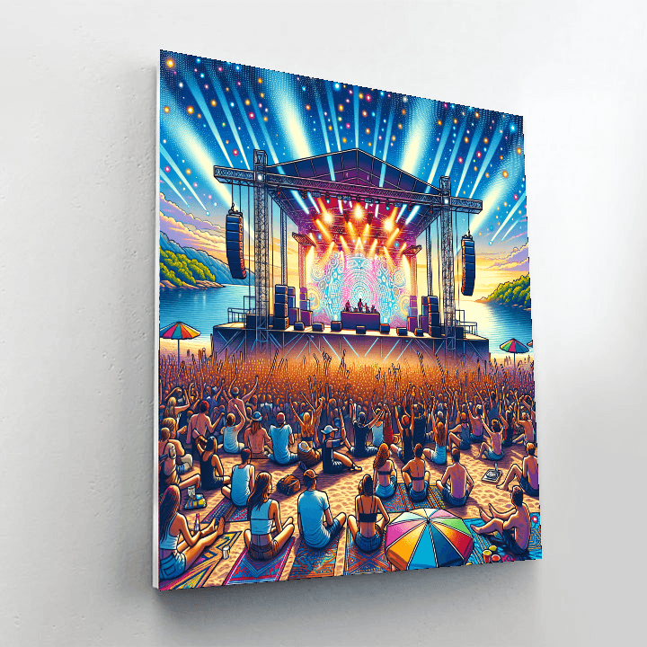 Sunburn Festival - Goa, India Painting By Numbers Kit