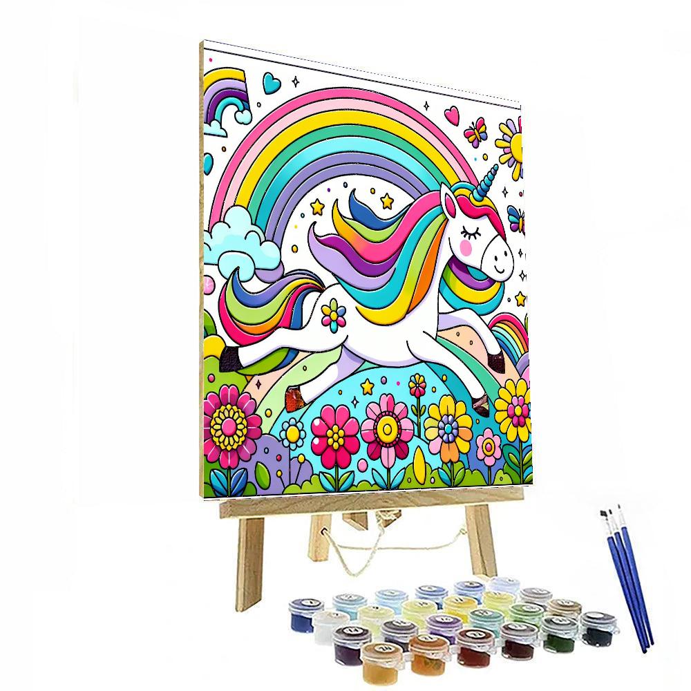 Friendly Magical Unicorn Numbered Painting Kits