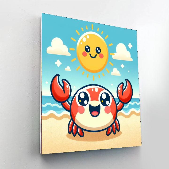 Cheerful Crab Paint By Numbers Art