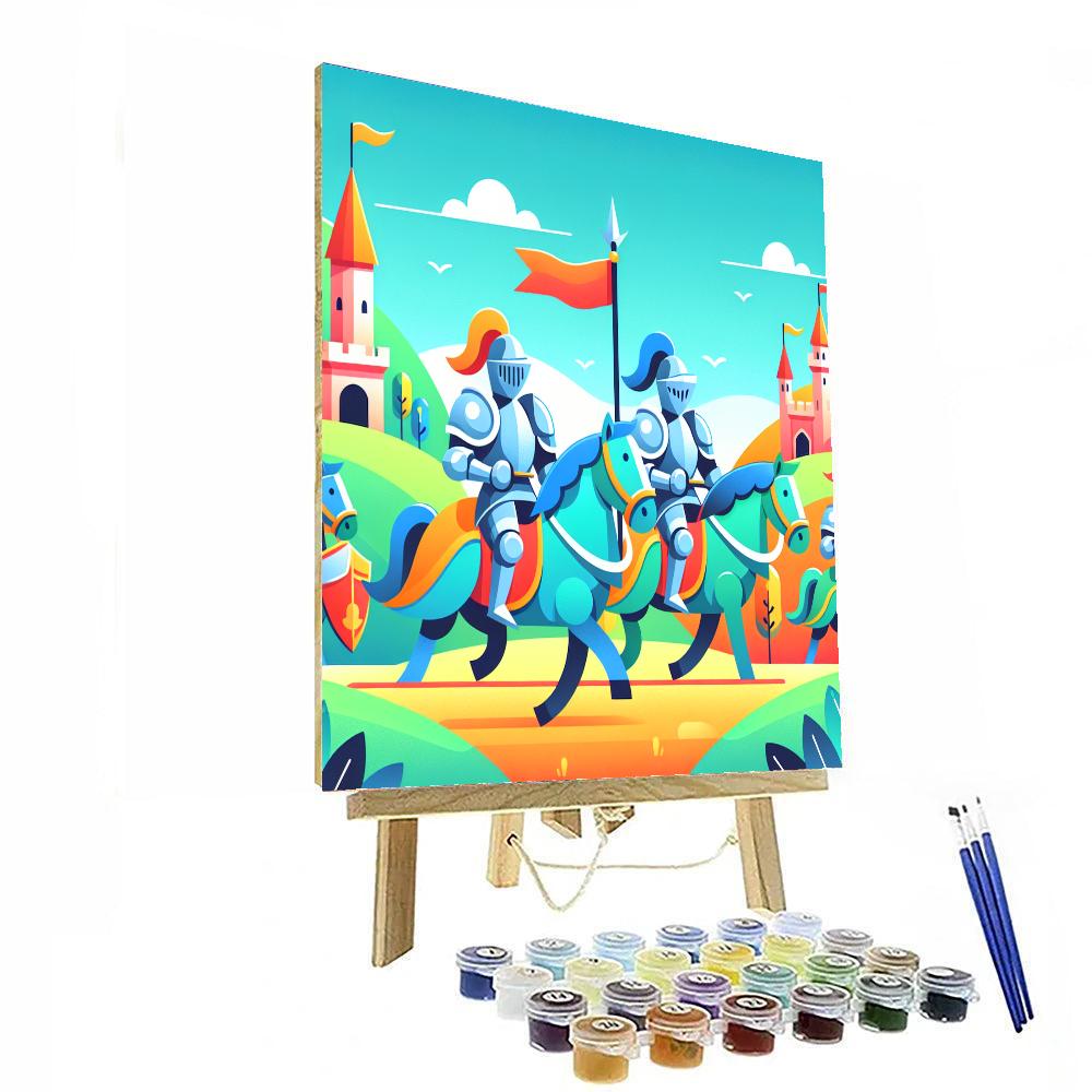 Fantasy Quest With Knights Paint By Numbers Kits