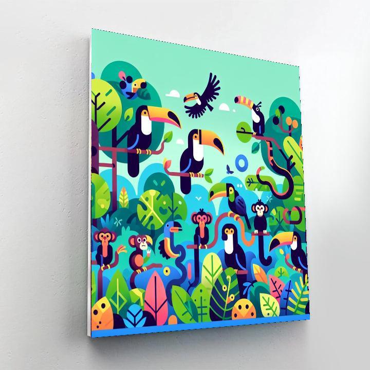 Tropical Jungle Jamboree Paint By Number