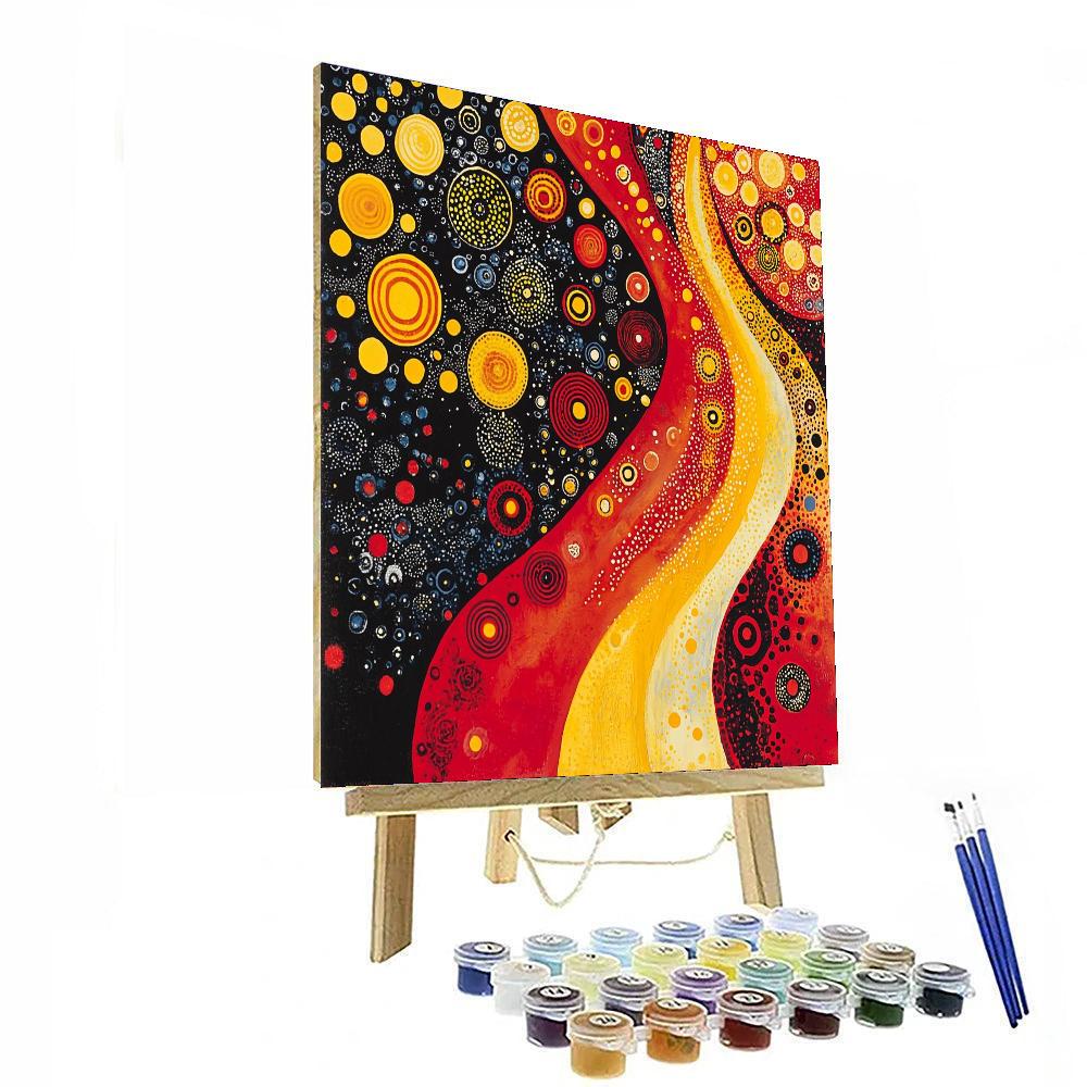 Yayoi Kusama Inspired Vortex Of Dreams  DIY Paint By Numbers