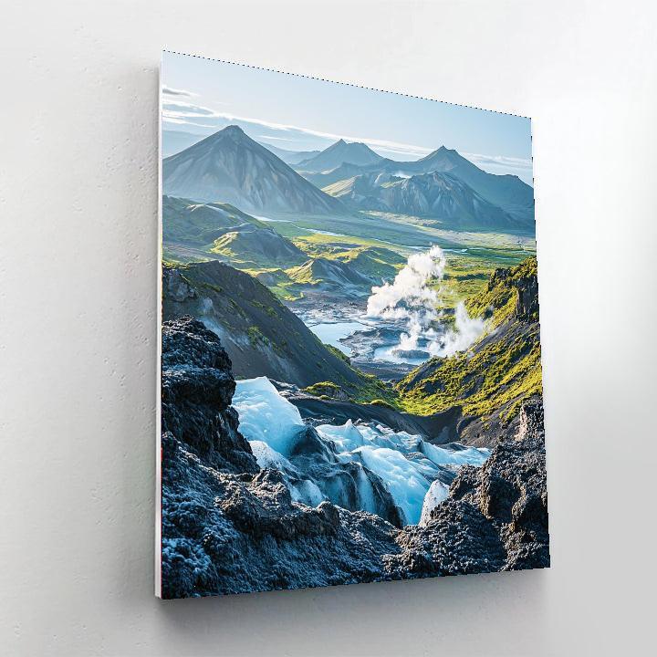 The Land Of Fire And Ice In Iceland Painting Number Kit