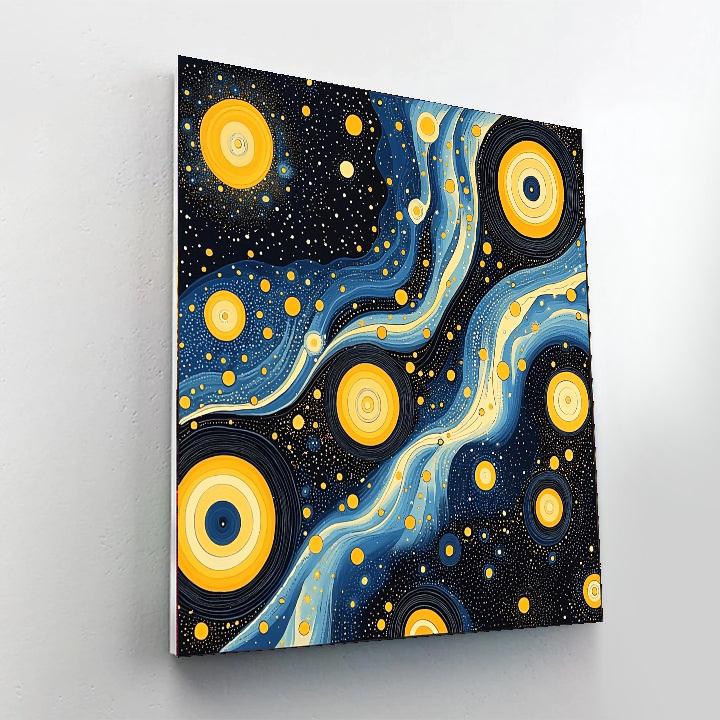 Yayoi Kusama Inspired Hypnotic Universe  DIY Paint By Numbers