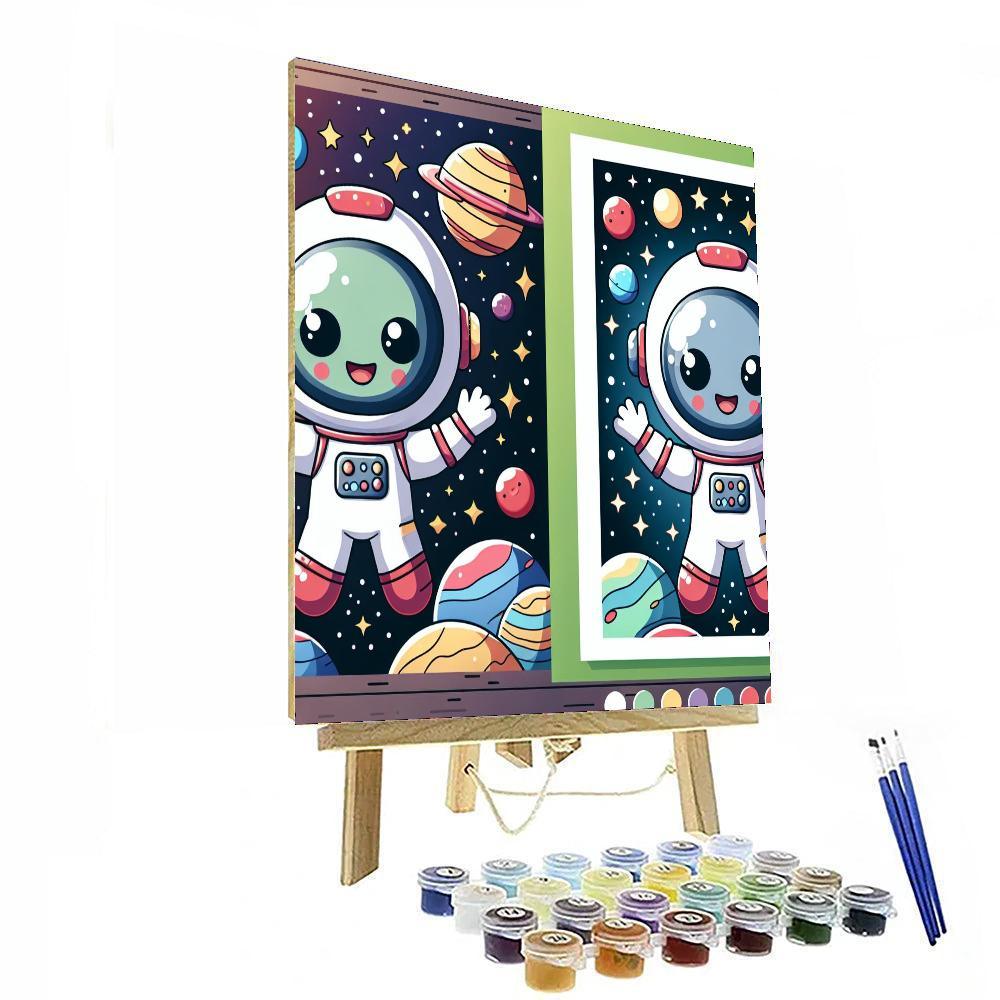 Astronaut Adventure Zone DIY Paint By Numbers