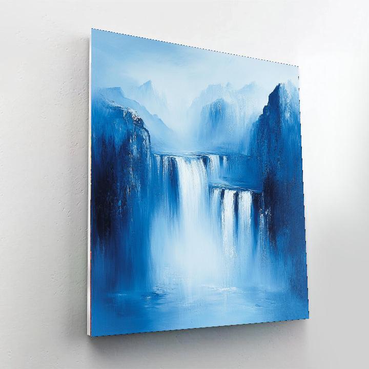 Nandalal Bose Inspired Serenity Of Waterfalls  Painting Number Kit