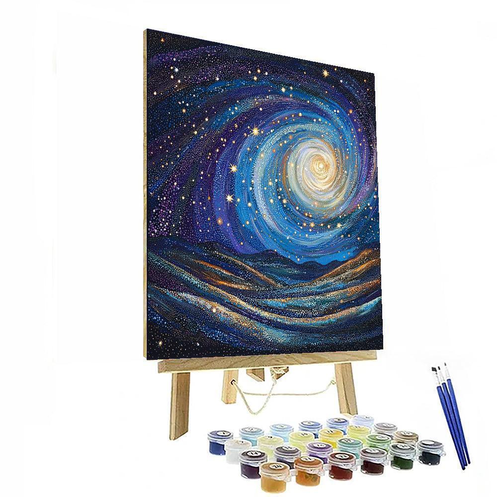 Georges Seurat Inspired Whispers Of The Cosmos  DIY Paint By Numbers
