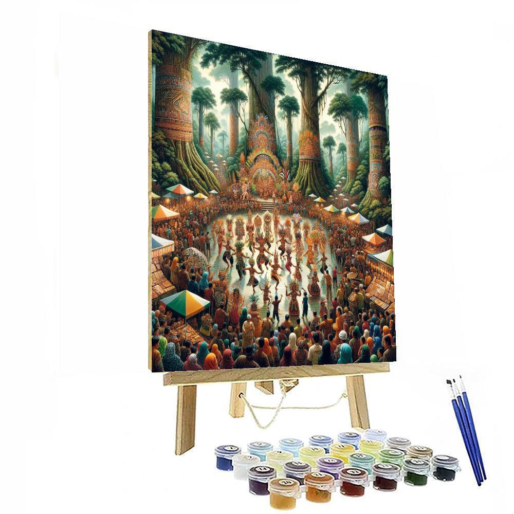 Borneo Rainforest Festival - Malaysia Numbered Painting Kits