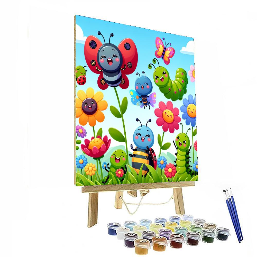 Colorful Bug Bonanza Paint By Numbers Art
