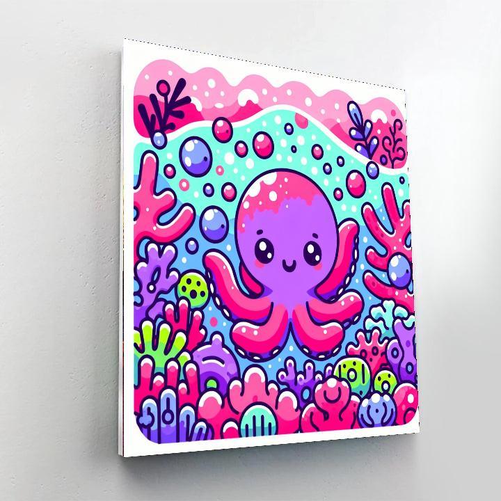 Curious Little Octopus Number Painting