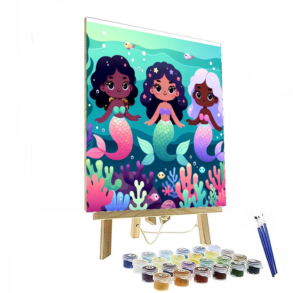 Mythical Mermaid Meet-up Paint By Numbers Art