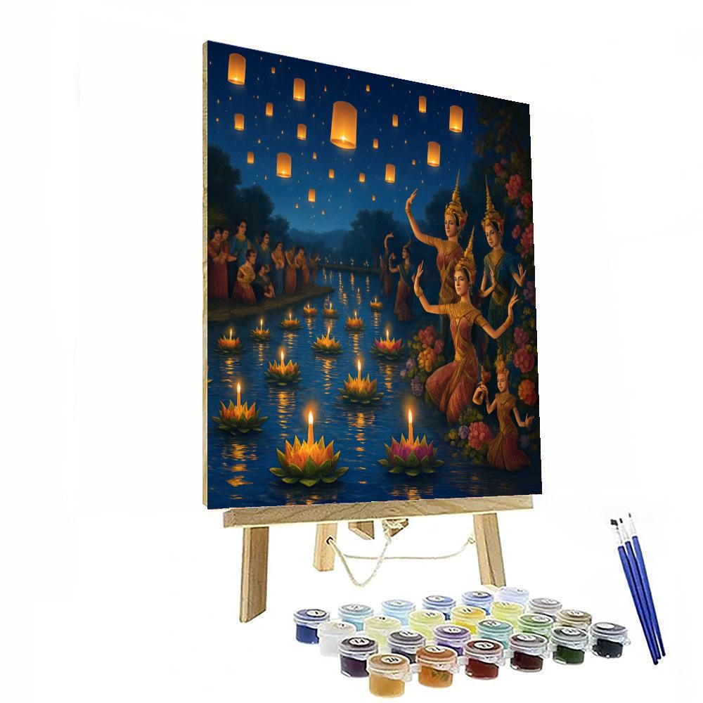 Loy Krathong Festival Numbered Painting Kits