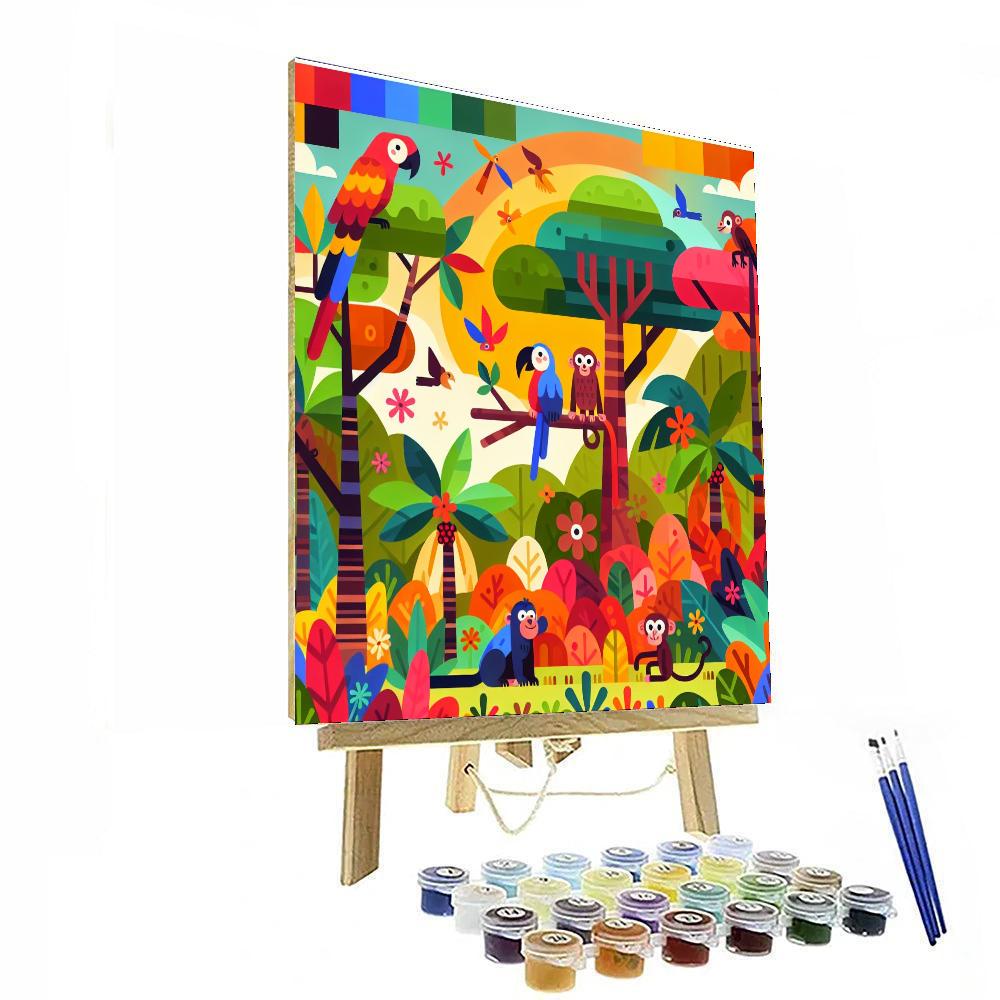 Joyous Jungle Paint By Numbers Art