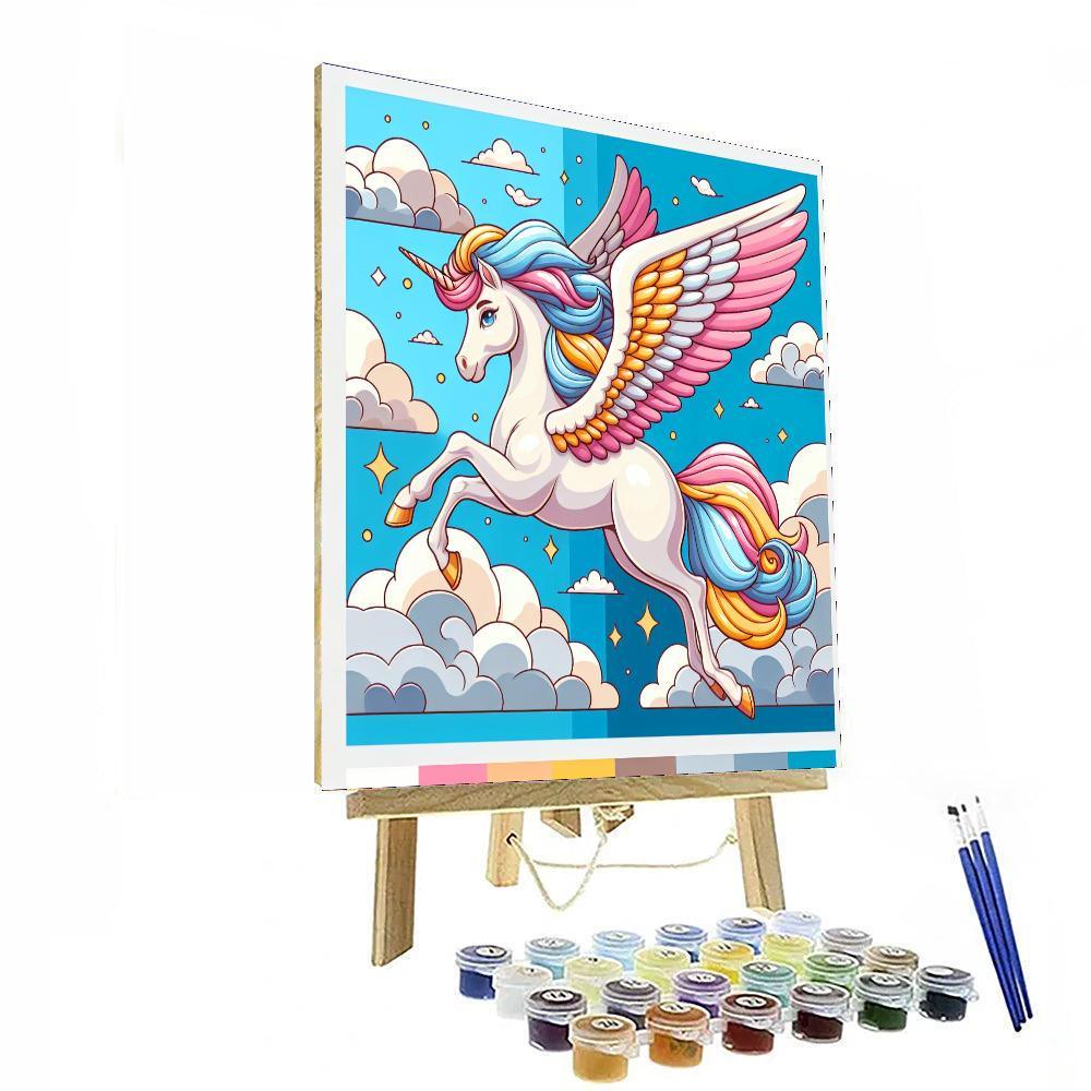 Magical Pegasus Skies DIY Paint By Numbers