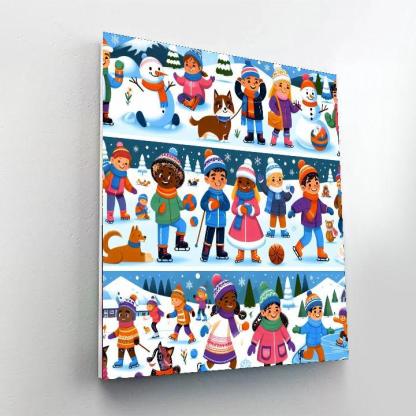Magical Winter Fun Numbered Painting Kits