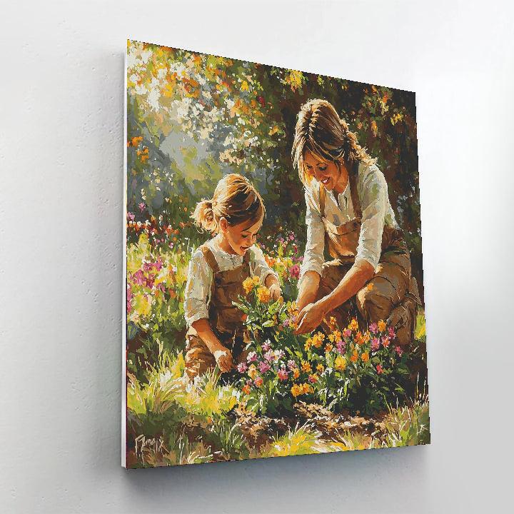 Guiding Hands In The Garden Number Painting