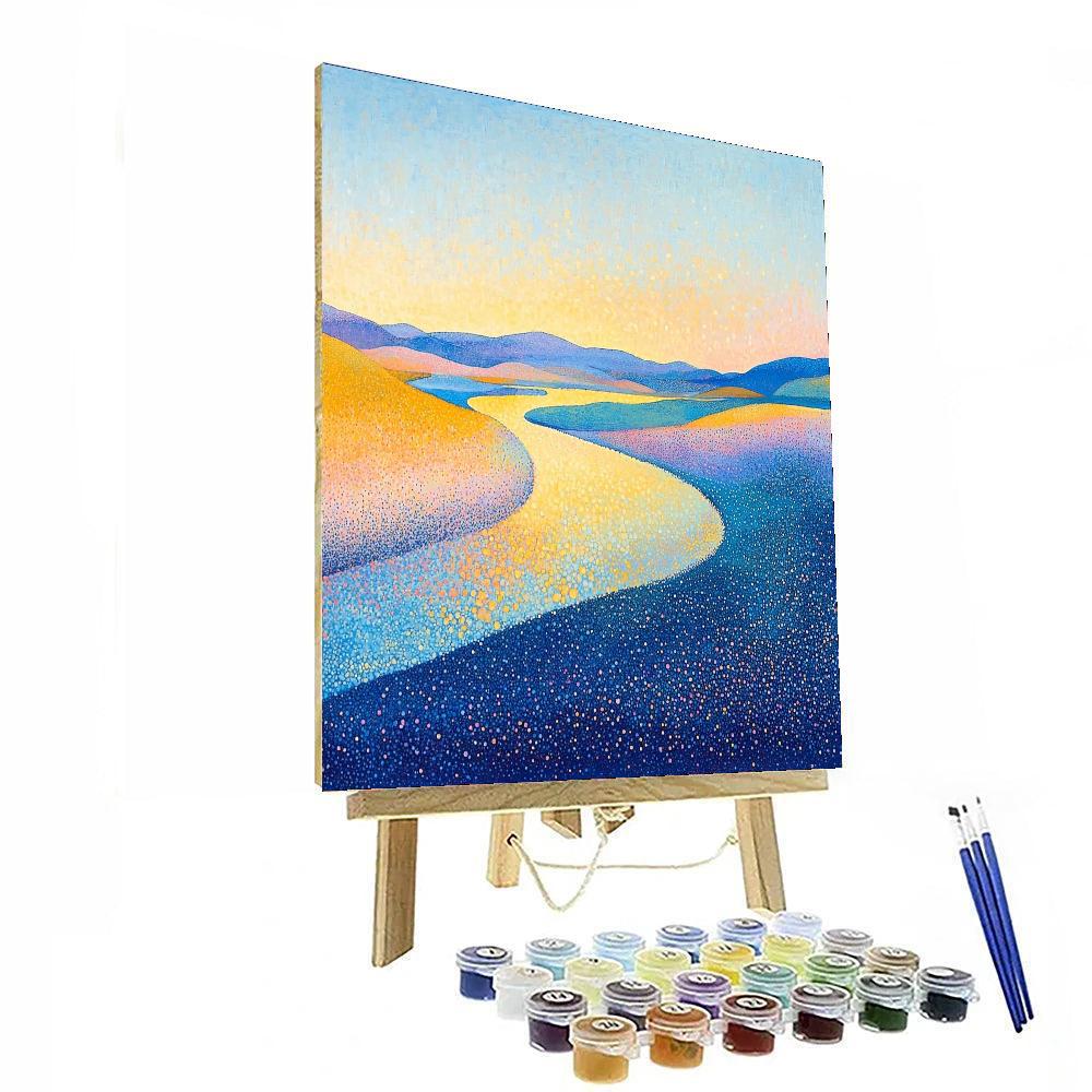 Georges Seurat Inspired Dreamlike Horizons  Paint By Numbers Kits