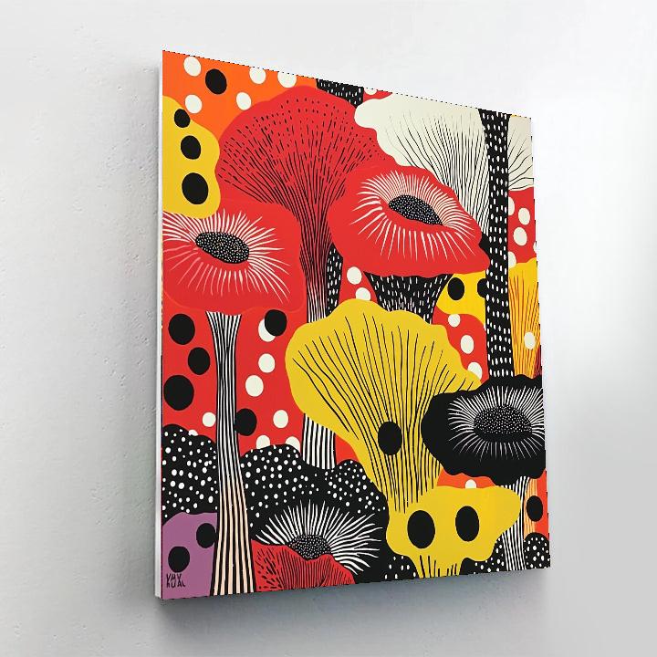 Yayoi Kusama Inspired Polka Dot Odyssey  Paint By Numbers