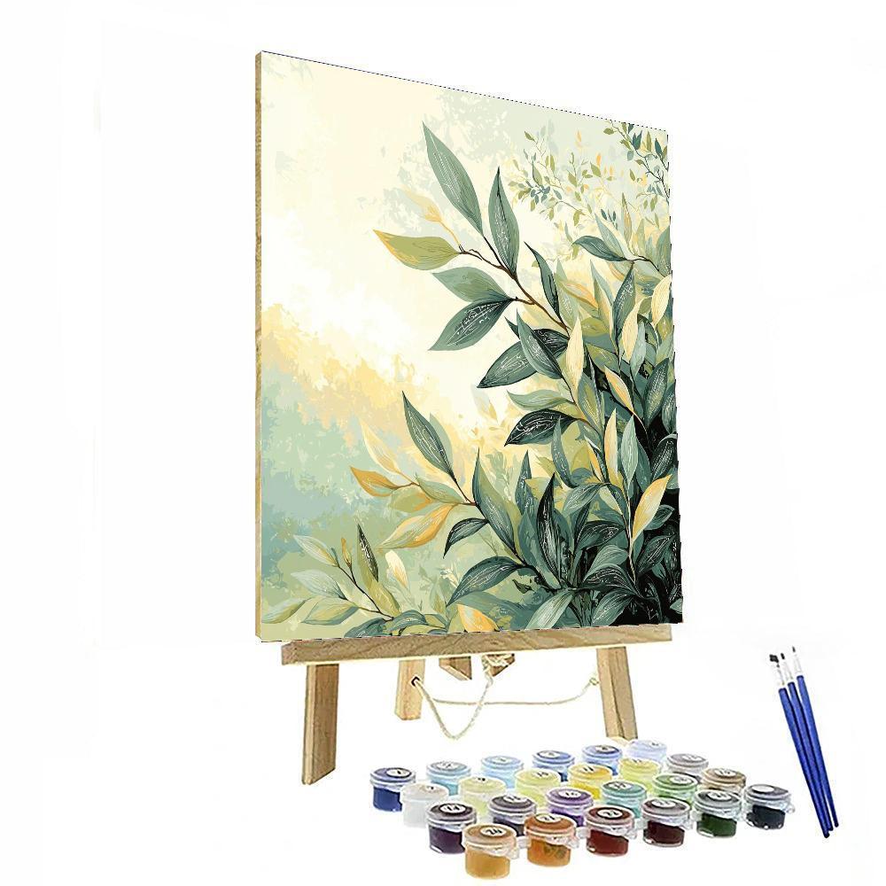 Leonardo Da Vinci Inspired Ethereal Whisper Of Leaves  DIY Paint By Numbers