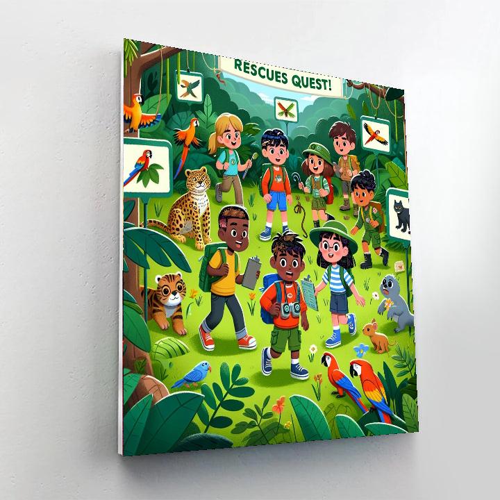 Rainforest Rescue Quest DIY Paint By Numbers