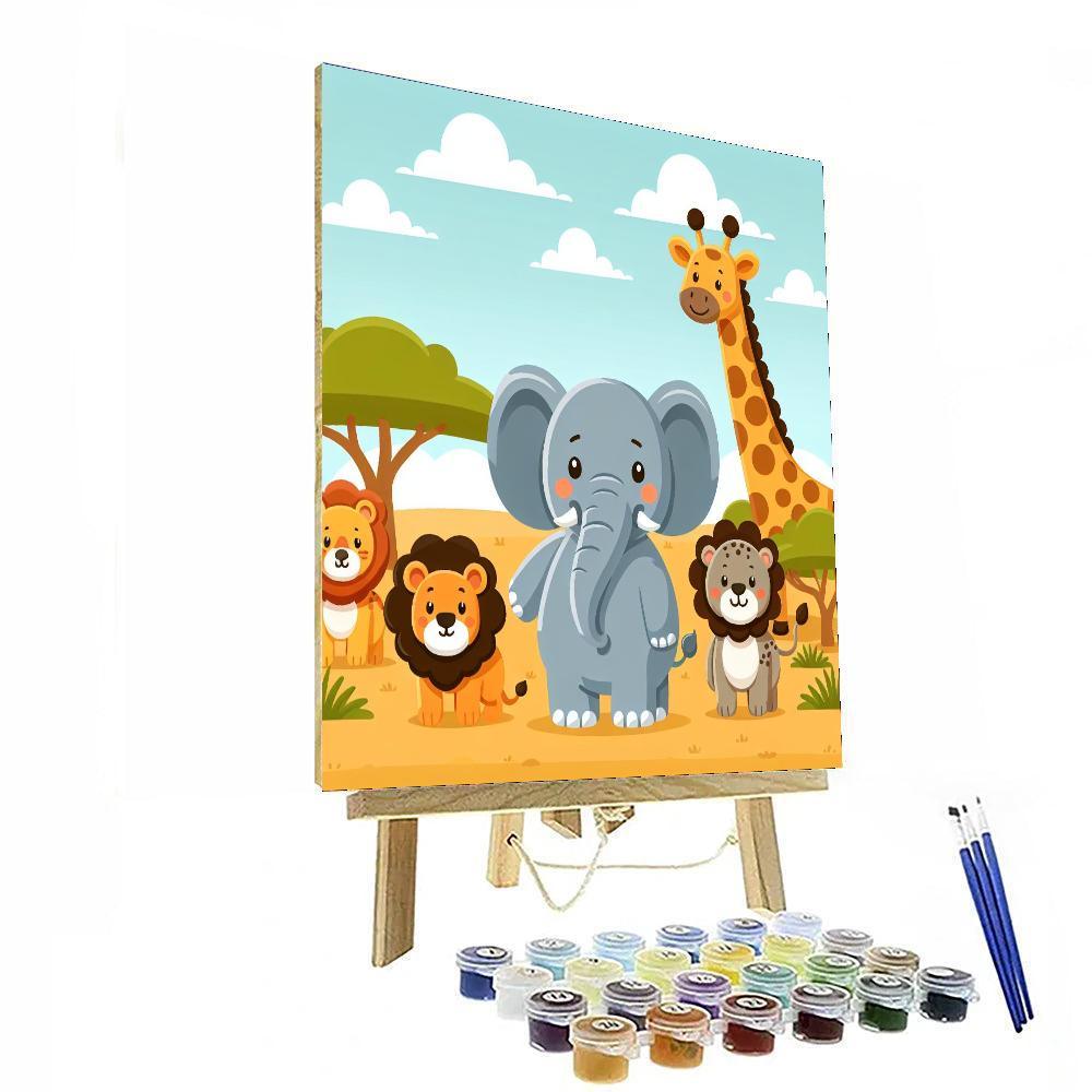 Exploratory Safari Adventure Paint By Numbers Art