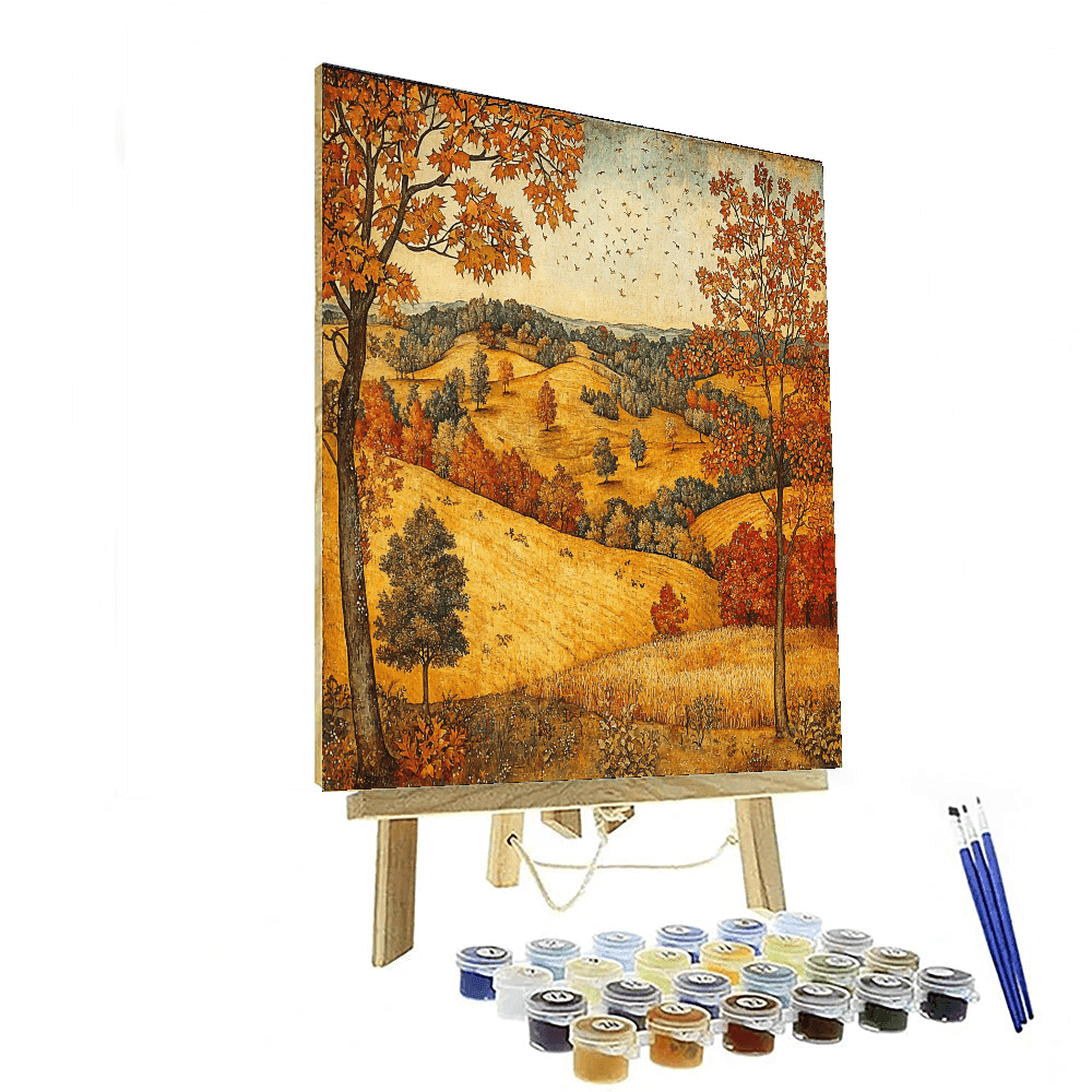 Pieter Bruegel The Elder Inspired Golden Harvest Delight  Numbered Painting Kits