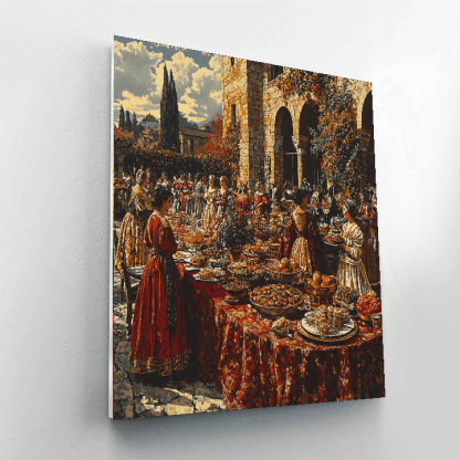 Vermeer Inspired Renaissance Feast Celebration Paint By Numbers Kits