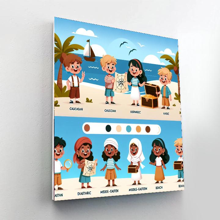 Treasure Hunt Painting Number Kit