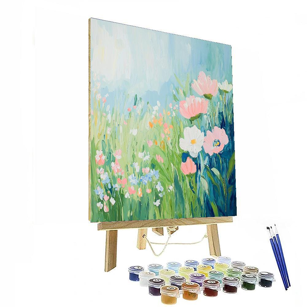 Monet Inspired Gentle Spring Meadows  Paint By Numbers