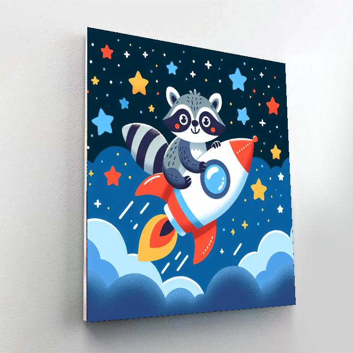 Rocket Raccoon Adventure Painting By Numbers Kit